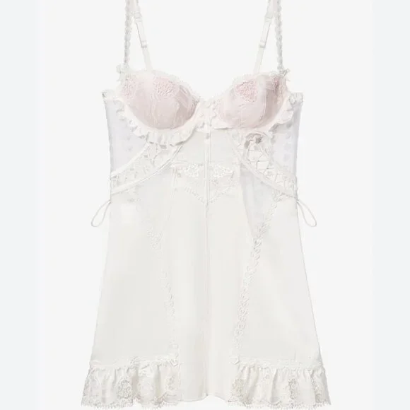 NEW FOR LOVE AND LEMONS TIK TOK heart window slip dress xl